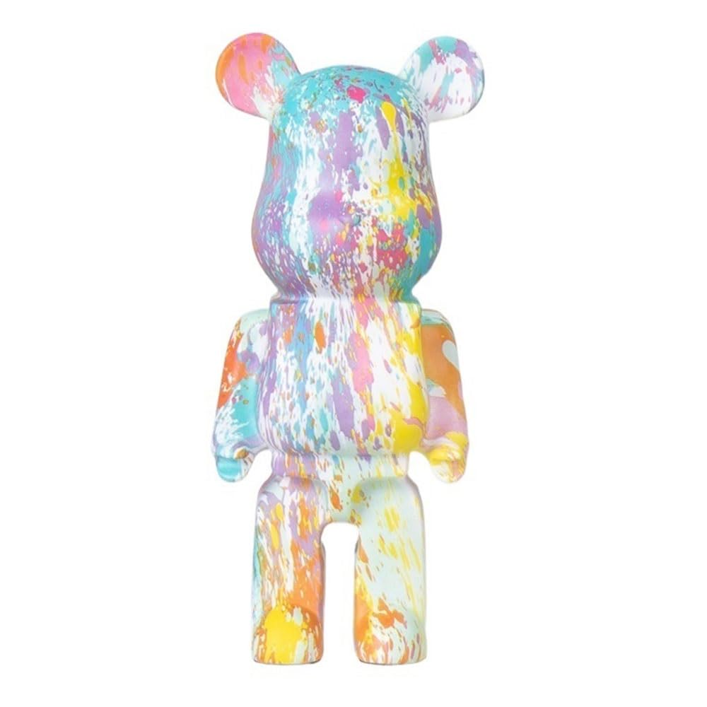 HQDFCNM Bearbrick, Home Desktop Blocks Bear Showcase Collectible Violent Bear Toys 28CM