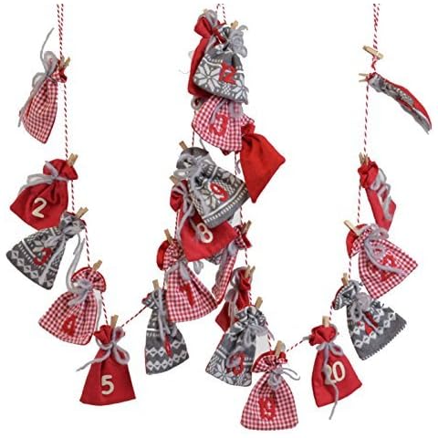 Adventskalender mit Säckchen auf Leine zum Befühlen Cover