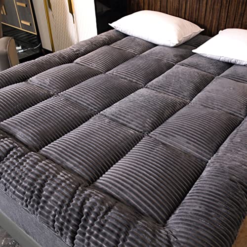 Traditionele Japanse Futonmatras 4 Inch Dikke Vloer Tatami-slaapmat Opvouwbaar Opvouwbaar Campingbed Voor Studenten Slaapzaal Gastenbank (Kleur : Szary, Grootte : 180x200cm) - Afbeelding 4