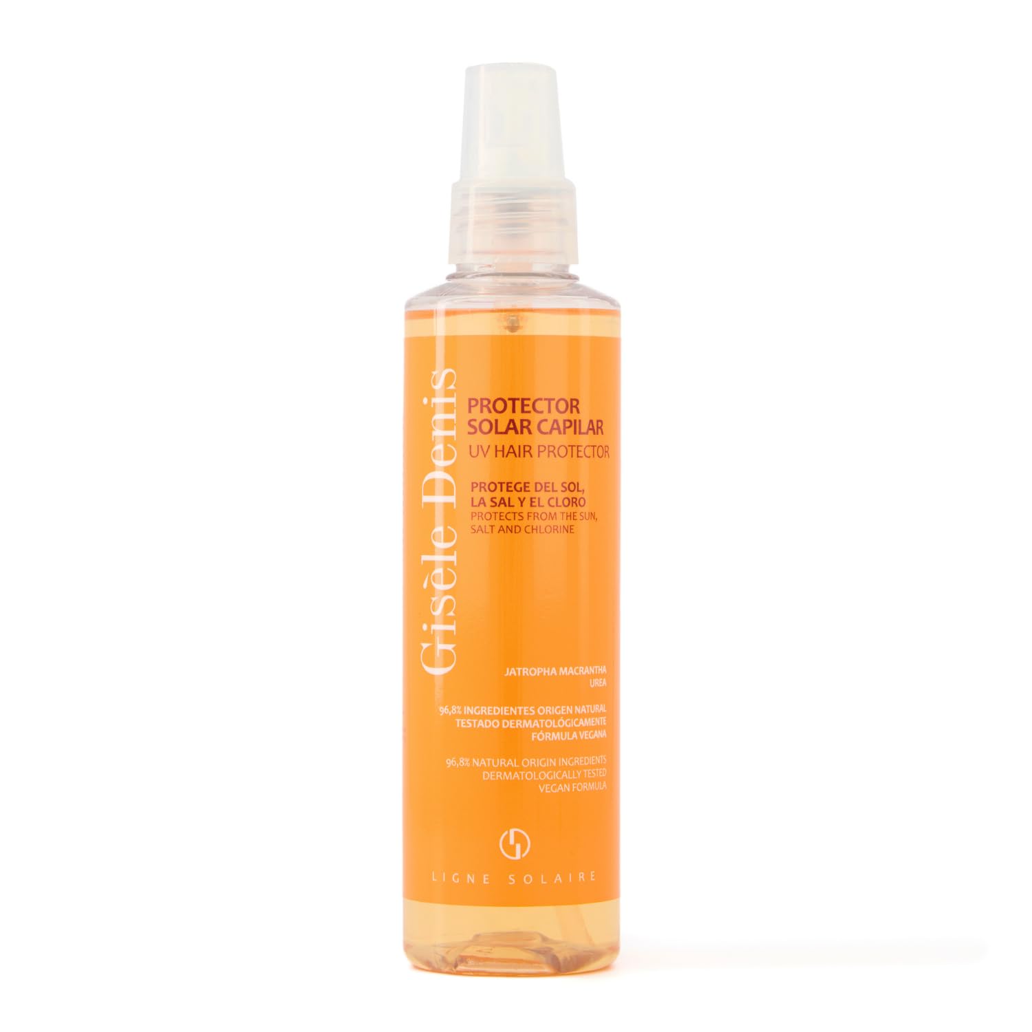 GISÈLE DENIS - Protector Solar Capilar, 200 ml, en Spray, Cuidado del Cabello, Pelo Liso y Rizado, Vitamina E y Semilla de Uva, Protector Pelo, Nutre, Repara e Hidrata, Brillo Natural