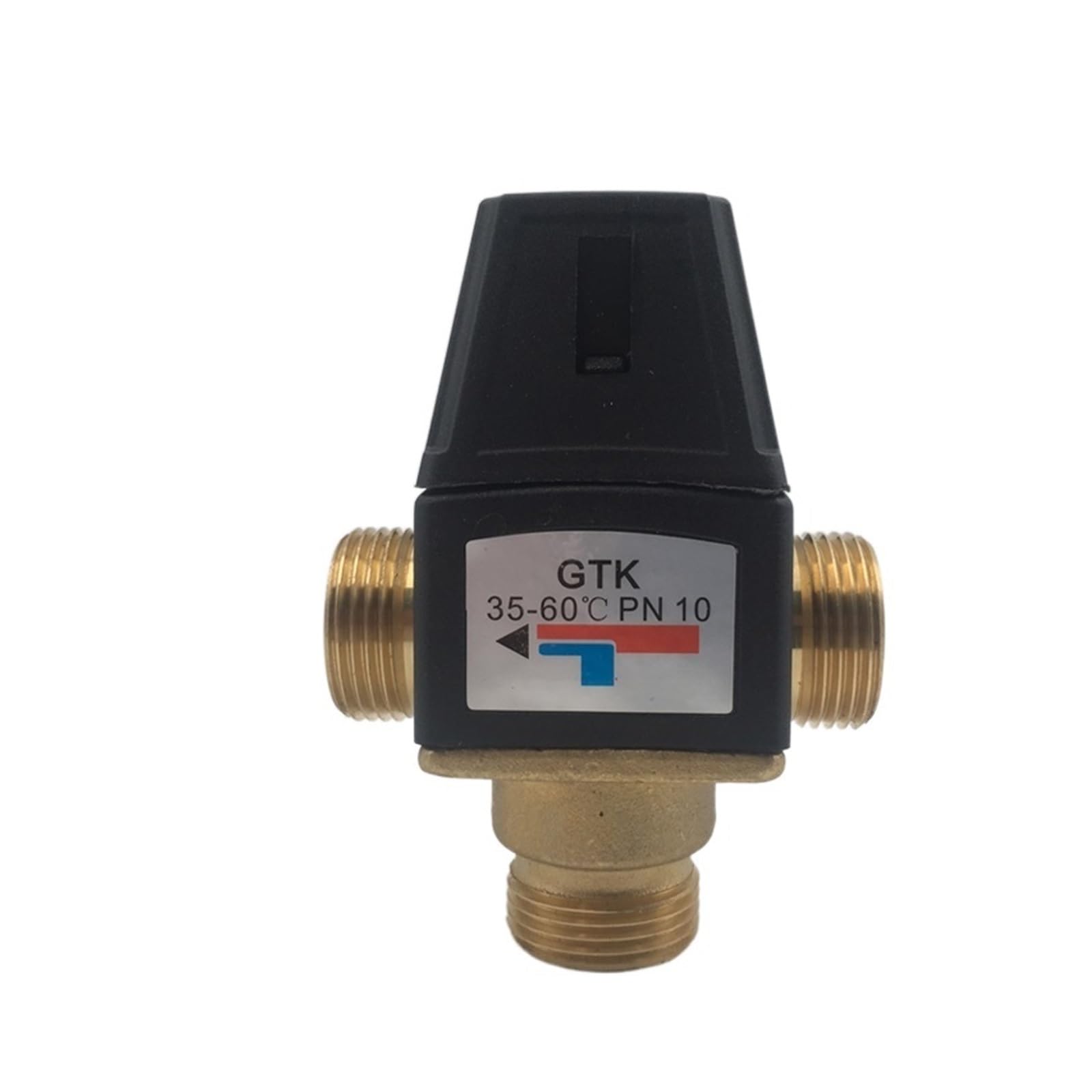 HYUJNAFZR 3/4" Male Thread 3 Way Brass Thermostatic Mixing Valve DN20 Solar Water Heater Valve 3-Way Thermostatic Mixer Valve