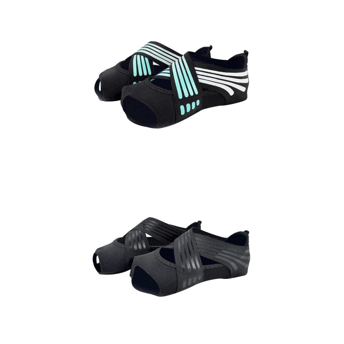 2 Pairs Non Skid Women Barre Yoga Shoes Pilates Socks Flexible Machine Wash | Womens Shoes | Athletic
