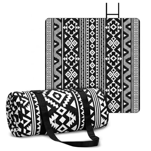 STEEL-LAND 高級レジャーシート ピクニックマット 厚手 大判 300×200cm 5層複合構造 超音波加工 無接着剤 アルミ蒸着底面 防水防湿断熱 耐久性 強化 水洗い可能 折りたたみ軽量 収納便利 おしゃれ キャンプ アウトドア 公園用（ブラックスタイル） [並行輸入品]