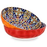 vancasso SIMI Juego de 2 Platos Hondos de Cerámica de Estilo bohemio, Microondas y Horno