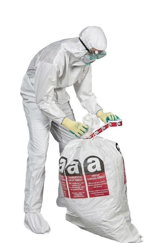 Asbest Flachsack mit 2 Inliner | 80x120cm | Traglast 25KG | 80L | Säcke Für Asbest | 25 Stück