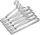 HEKAMU 50 Ganchos para Ropa Perchas,42cm Ganchos para Ropa de Acero Inoxidable, Perchas Sólida,Ganchos Resistente de Acero...