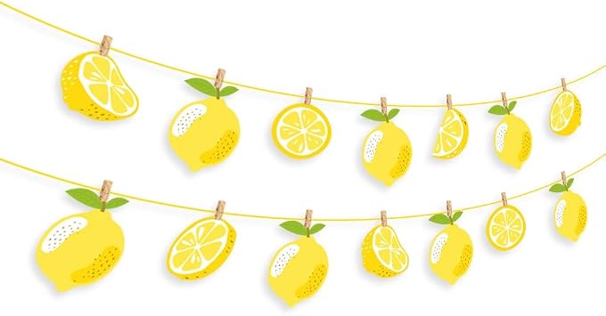 Lemon Banner, Citrus Lemonade Party Sign, Lime Birthday Decorations, Boy Girl Baby Shower Theme Supplies, Bday Kids 1st First Decor