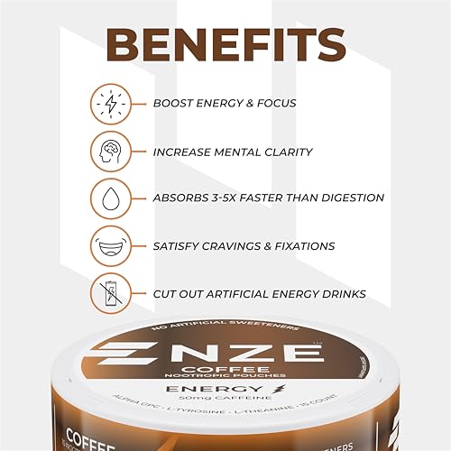 NZE Caffeine Nootropic Pouches