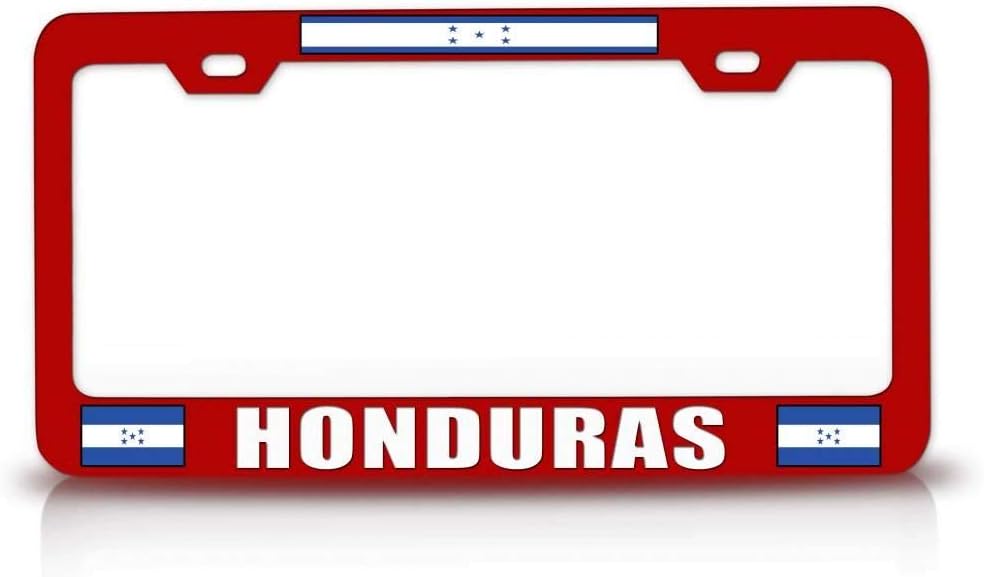 Honduras Flag Metal Car SUV Truck License Plate Frame Red s98