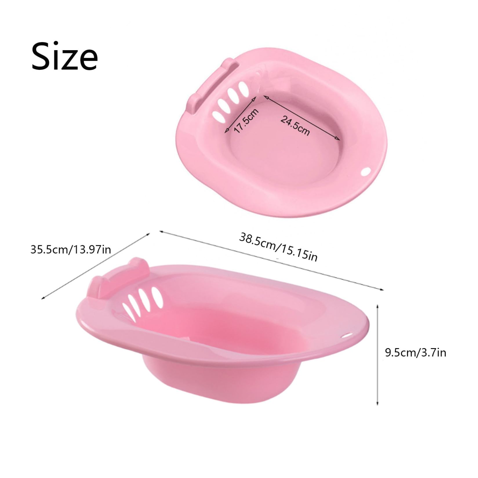Bidé portátil, baño de asiento Asiento de inodoro con bidé portátil para accesorio de inodoro Se adapta a inodoros para heridas posparto Hemorroides Cuidado perineal