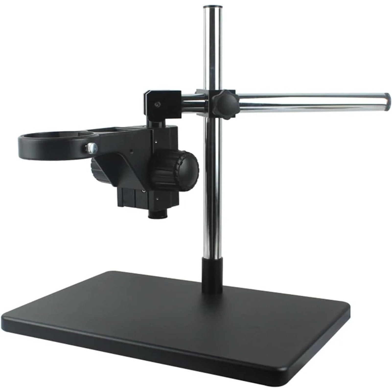 Mikroskopstativ mit 360° drehbarem Arm und Fokussierhalterung, Stereomikroskop-Tischstativ für Labor- und Inspektionszwecke Black