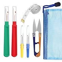 YPYMOD 4 PCS Seam Ripper, Big and Small Stitching Thread Unpicker, Scissors and Storage Box,The Sharp Stitch Ripper is Suitable for Needlework DIY Tool Craft Hemlines, Pockets, Sewing