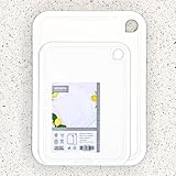 Juego de cocina multiusos de 2 piezas, tablas de cortar para cocina, tablas de cortar sin BPA, superficie antideslizante, juego de tablas de cortar de plástico