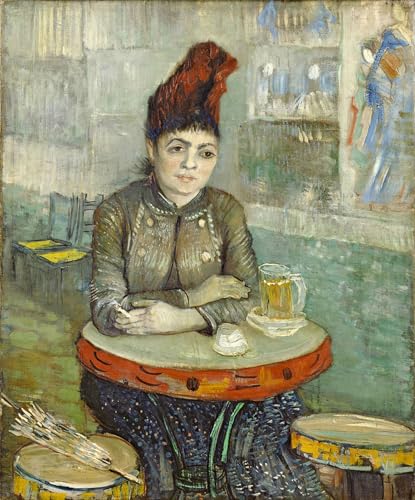Peinture sur toile Femme au café Tambourin Van Gogh pour décoration chambre élégante