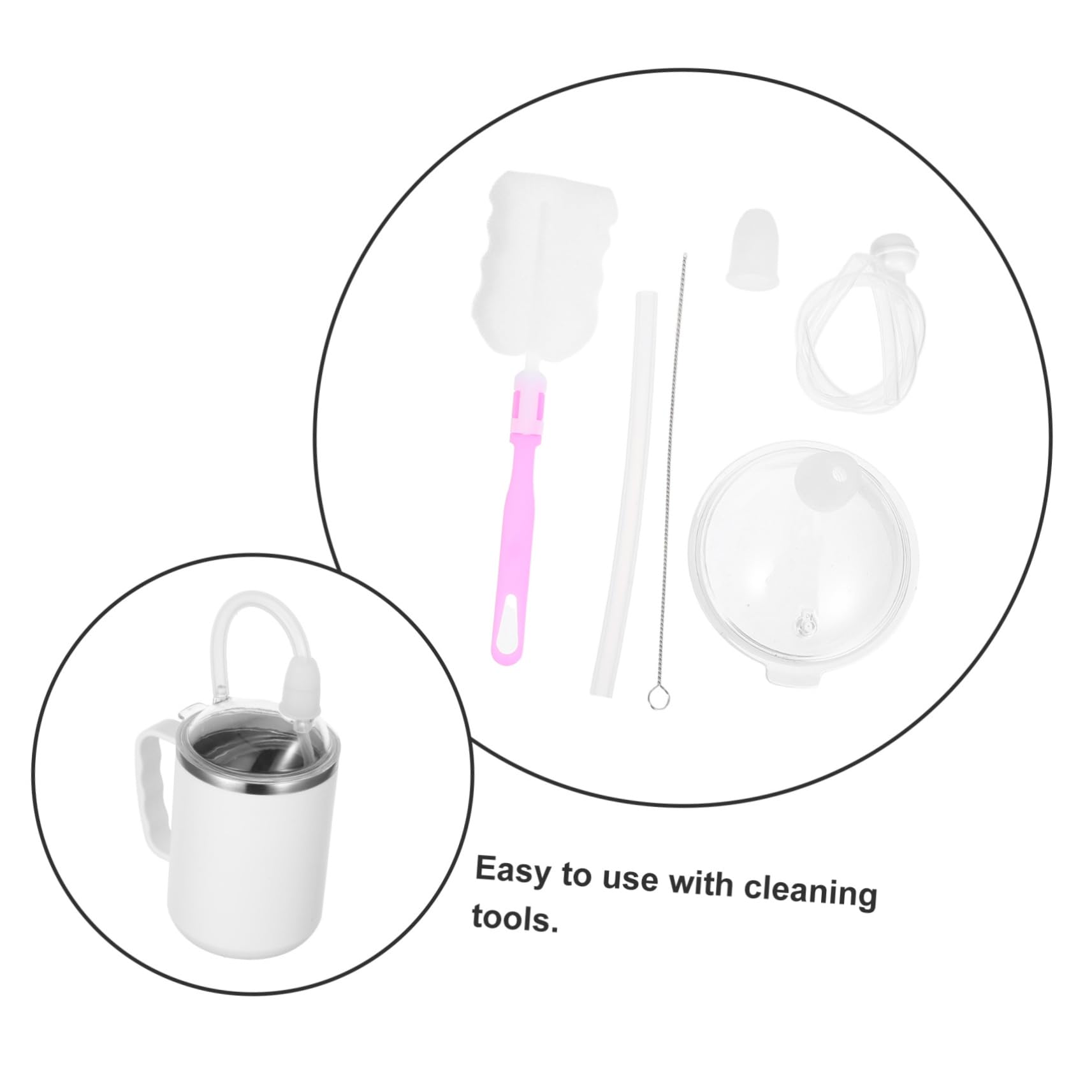 Anneome Spillproof Trinkbecher für Erwachsene Sippy Cup mit Ergonomischem Griff für Senioren und Menschen mit Behinderungen Auslaufsicher für Wasser Milch Saft und Suppe