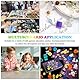 Sxutop 240 Stück 12 Farben Leere Acryl Würfel Blanko Würfel 8 mm DIY Bunten Würfel Blanko Acrylwürfel 6 Seitiger DIY Dice mit Kordelzugtasche für DIY Herstellen,Brettspiele,Partybevorzugung,Lernen