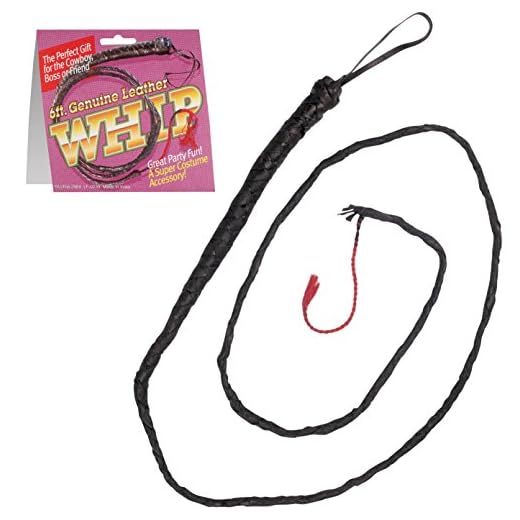Loftus International Star Power Loud Crack Genuine Leather Bullwhip Black 6' Novelty Item,60 months to 960 months