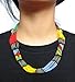 African Zulu beaded short necklace – Multicolour with light blue - Gift for her