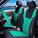 FH Group Car Seat Cover Premium 3D Air Mesh Front Pair Set Car Seat Covers Airbag Compatible, Mint and Black Automotive Seat Cover with Gift Universal Fit Interior Accessories for Cars Trucks and SUVs