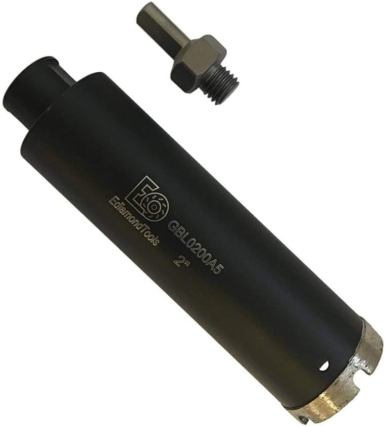 2" Diamond Core Bits for Limestone, Marble, and Concrete Countertops 1/2" Chuck Arbor 6" Drilling Depth