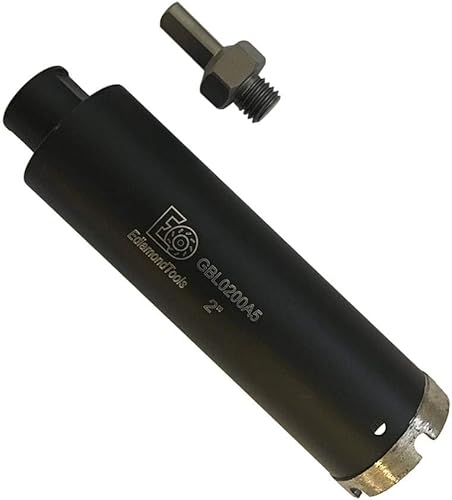 Miniatura 4 de Brocas de núcleo de diamante de 1-12 "para encimeras de piedra caliza, mármol y hormigón 12" Chuck Arbor 6" Profundidad de perforación