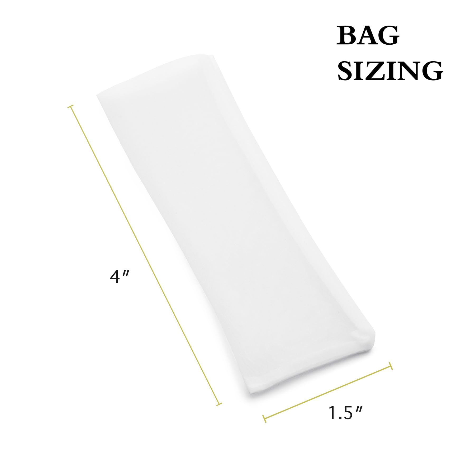 Gutenberg's 3,8 x 10,2 cm robuste Nylon-Mikron-Filterbeutel, 25 Packungen | Teefilterbeutel | alle Mikrometer-Größen (25 Stück, 5 Mikron (u))