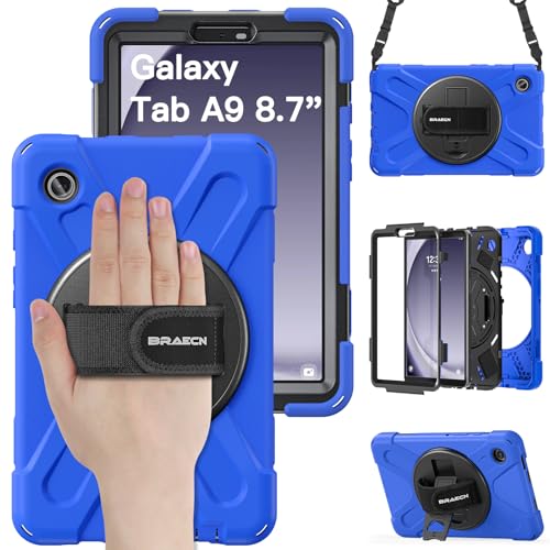 Coque Samsung Galaxy Tab A9 2023 housse antichoc SM-X115 étui rigide bleu