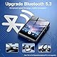SWOFY 128GB MP3-Player, Bluetooth 5.3, 2,4-Zoll Touchscreen, HiFi-Klang, eingebauter Lautsprecher, Aufnahme, FM-Radio, Kann auf 512 GB erweitert Werden, kindergerecht (Schwarz)