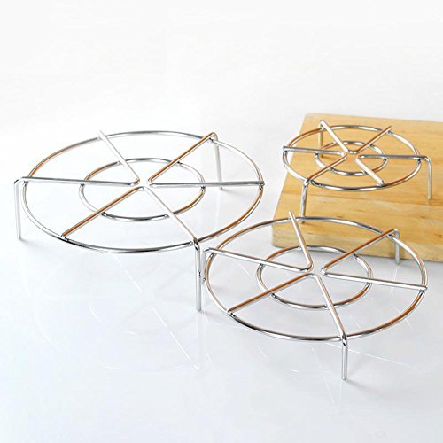 Steam Rack,Steaming Rack Stand,Steamer Basket,Heavy Duty Stainless Steel Metal Multi-function By Meleg Otthon (5.9\" Diameter X1.2\"High) - Thumbnail 4