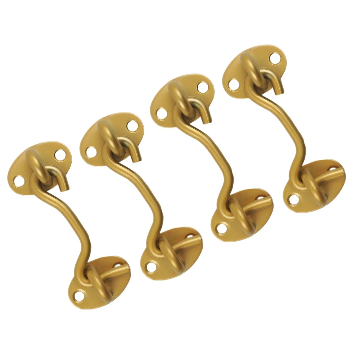 DOMIRA Gold Hook & Eye Latch - Heavy Duty Stainless Steel Door Lock | 3, 4, 6, 8 Inch | Gate Hook and Eye Latch for Doors, Sheds, Barns, Windows, Sliding Doors (Pack of 2 & 4)