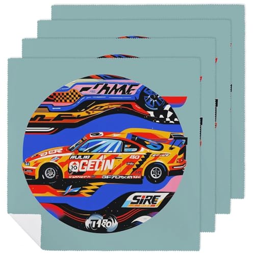 Servilletas de Tela Speed Racing Extreme Sports 18.7 x18.7 in miniatura 1