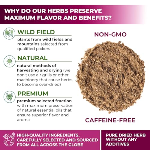 Image of Wildfield Herbs 50 Bags Burdock Root Tea Herb Dried Burdock Root Tea Herb (Arctium Lappa Root) - 50 Count 1.5g Bags Bardana