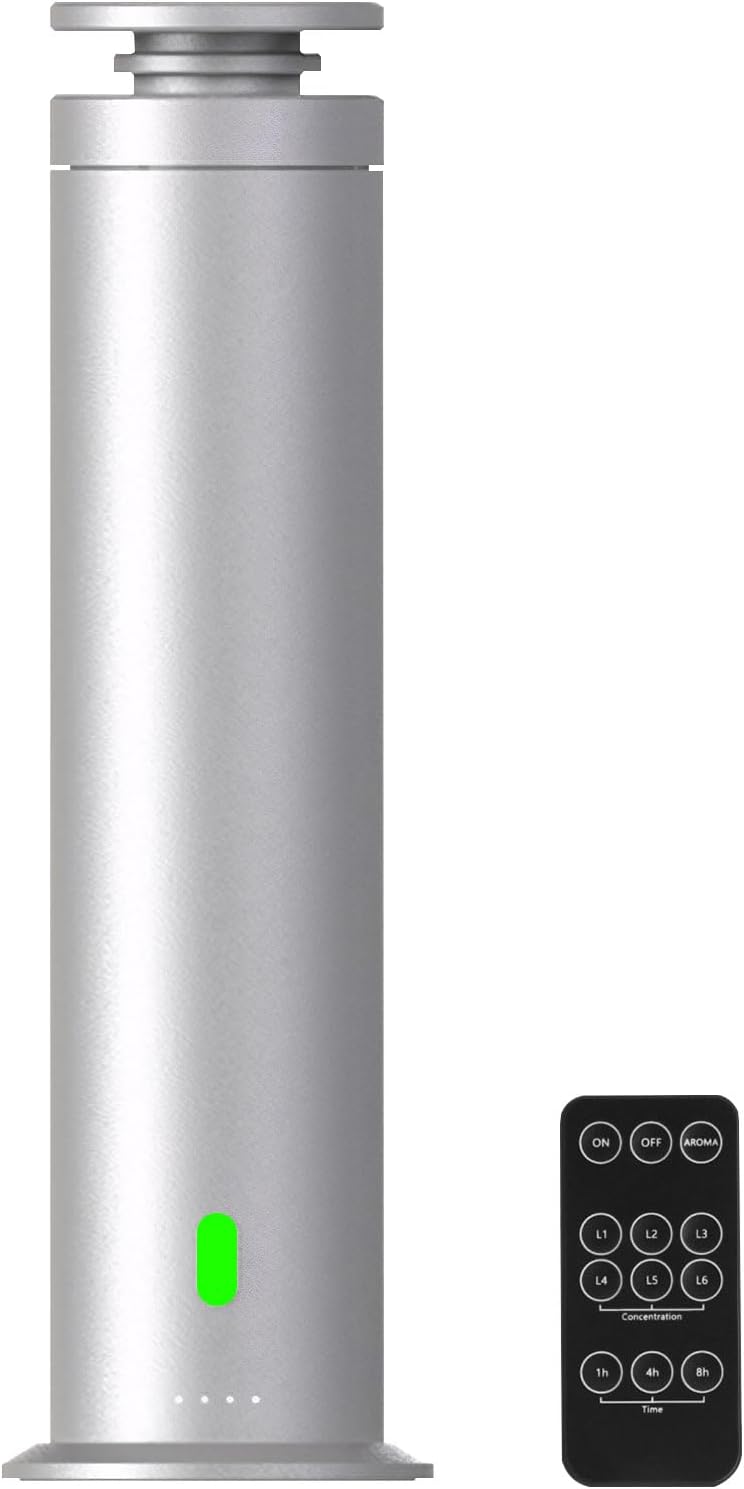 Difusor de aceite esencial con control remoto, difusor sin agua para aceites de aromaterapia, capacidad de 4.1 fl oz, cobertura de 1500 pies