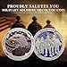 BHealthLife Thank You for Your Service Challenge Coins for Veterans - US Army Military Challenge Coin Bulk - Military Appreciation Gift Proudly Salutes You (Silver)