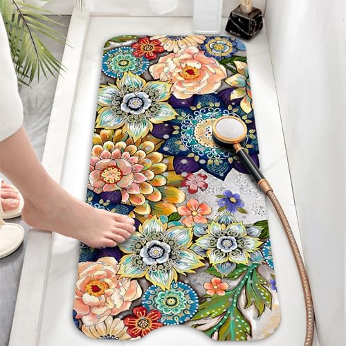 Aquoechd A30577 Bathtub Mat Non Slip, Bohemia Extra Long Bath Tub Mat Shower Floor Mat thumb #5