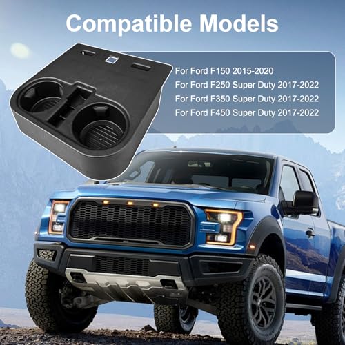 Portavasos consola frontal para Ford F150 2015-2020 miniatura 3