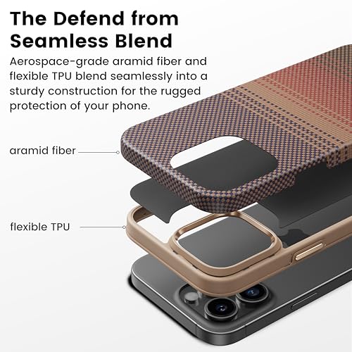 Image of pitaka for iPhone 16 Pro Max Case 6.3 inch, Refined Protection, Premium, Sunset