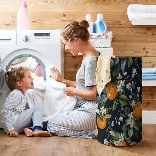 Panier à linge imperméable pliable orange grand format - 8