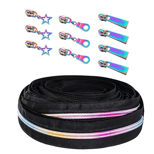 Ruban fermeture éclair nylon 10m pour coussins et sacs DIY