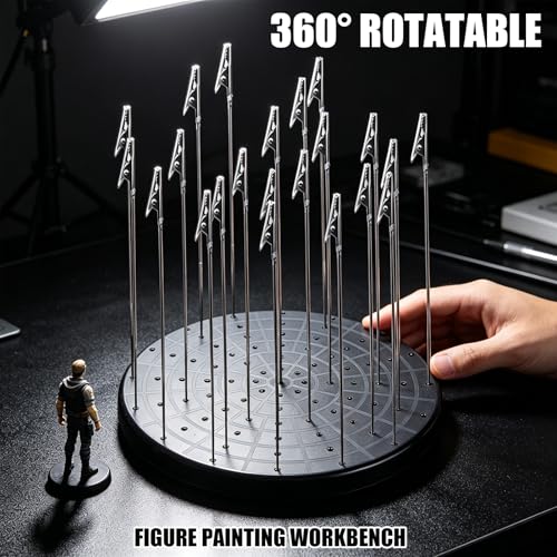 Tocadiscos de pintura de modelo con soporte giratorio ajustable para aficionados 3