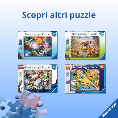 Ravensburger - Puzzles Xxl Animali Della Giungla | Puzzle 6 Anni In Su | Puzzle 100 Pezzi Per Bambini Da 6 Anni In Su | Puzzle Bambini 36 X 49 Cm | Puzzles Stitch Bambina - 5