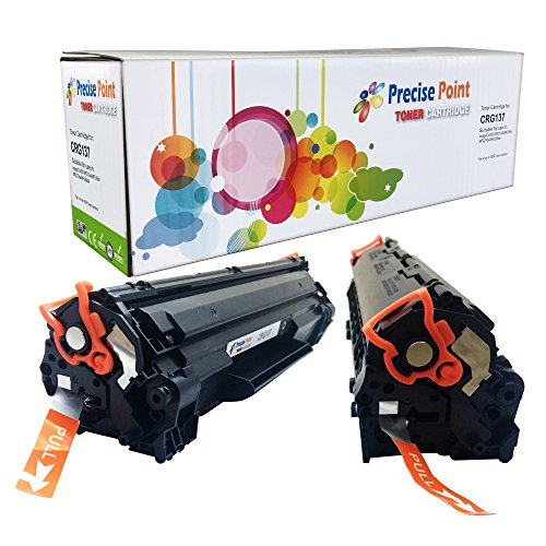 Precise Point Compatible Toner Cartridge Replacement for Canon 137 (9435B001AA) (Black, 2-Pack)