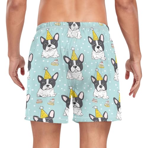 Corgi Dog Birthday Cakes Men's Swim Trunks with Liner Quick Dry Beach Shorts Swimwear Bathing Suit S-XXL2
