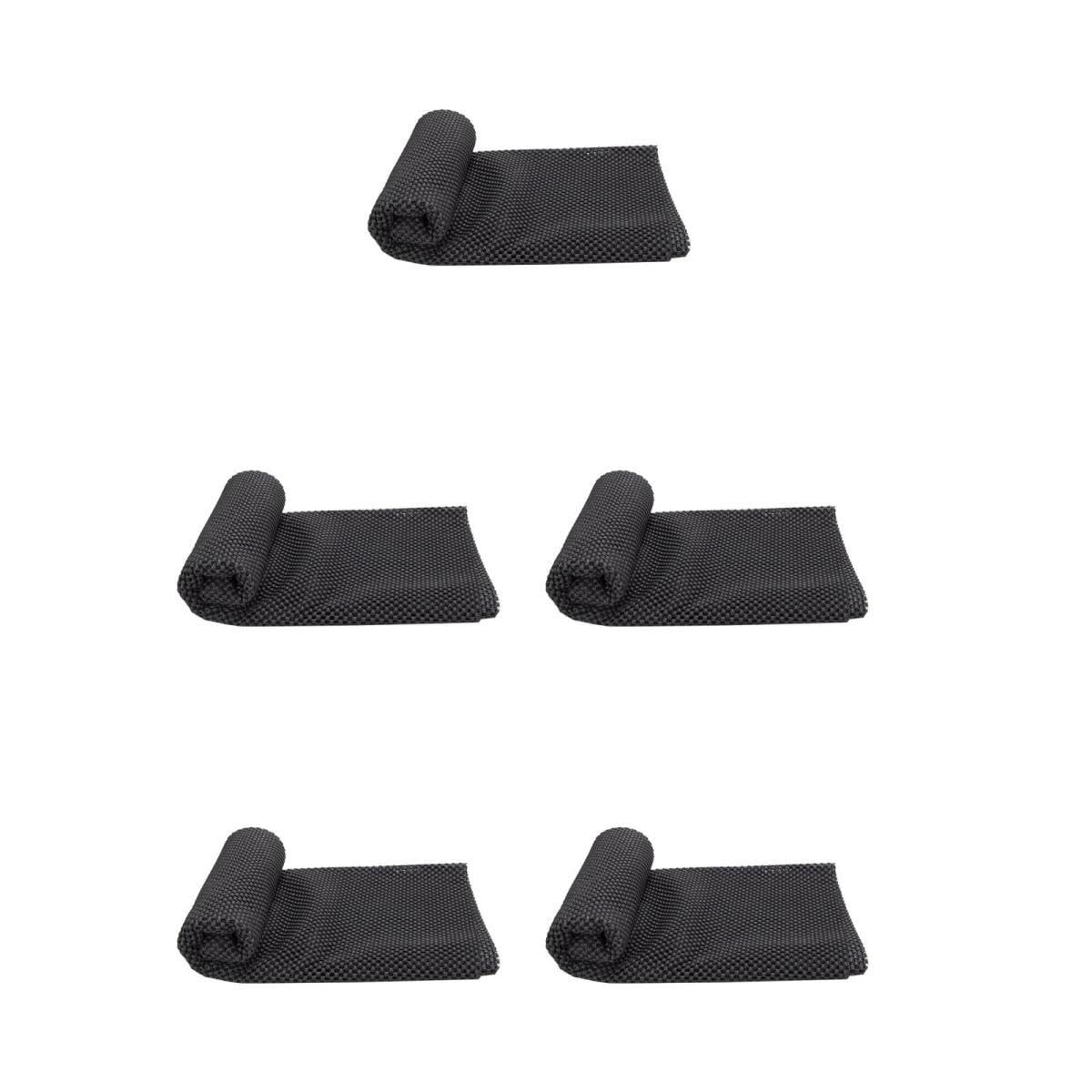 Zerodeko 5 Pièces Tapis antidérapant à Bord Tapis de Sol de Voiture Tapis de Voiture nattes Universel Tapis antidérapants pour Automobiles Coussin de Toit pour Cargo PVC Noir