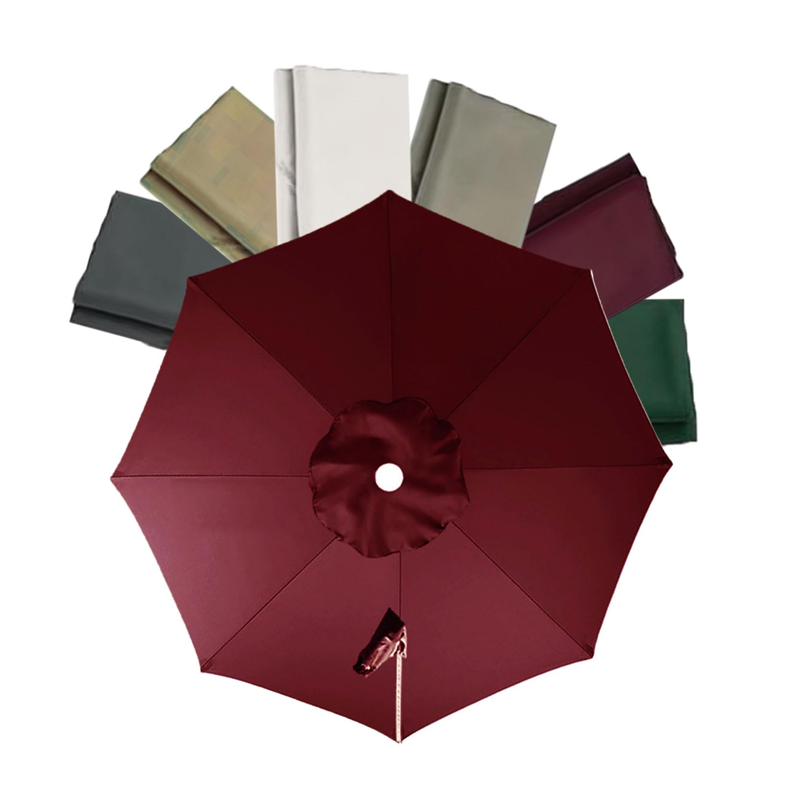 Kdqrmvv Claret 3.35M Offset Replacement Parasol Canopy Cantilever Canopy Replacement Cover Wooden Steel Aluminium Umbrella Frames