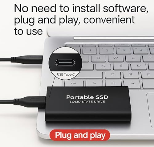 2TB External Hard Drive – High-Speed Portable SSD with USB 3.0 & Type-C | Large-Capacity, Durable Storage for PC, Laptop & Backup - Image 3