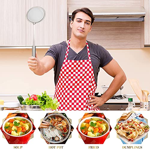 Aiareozy 14cm Espumaderas de Cocina, Espumadera Acero Inoxidable, Colador de Alimentos para Cocina, Fina Espumadera con Colador para Freír Pastas Espaguetis y Fideos, Evitar Salpicaduras