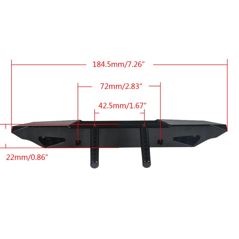 Rc Protector De Parachoques Delantero Trasero Negro | Envío Gratis