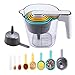 OBEST 9 Pcs Cuchara medidora conjunto de taza medidora. Vaso medidor de plástico graduado de 1000 ml para hornear en la cocina