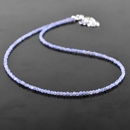 Miniatura 94 de Natural Grey Moonstone Gemstone Micro Round Beads Dainty Choker Necklace Jewelry for Women Healing Chakra Crystals June Birthstone Gift for Her